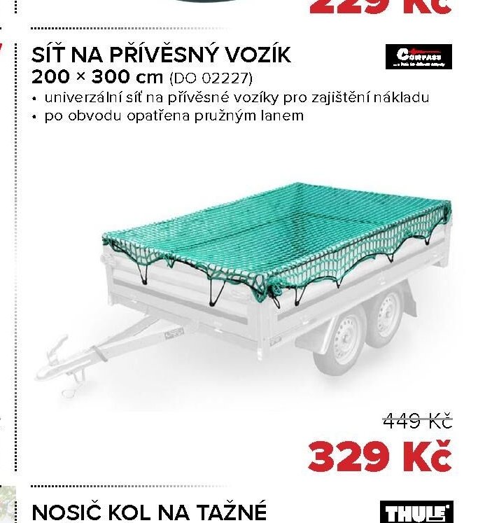 SÍŤ NA PŘÍVĚSNÝ VOZÍK 200 x 300 cm