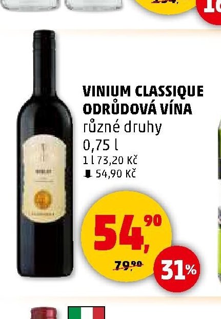 Vinium Classique odrůdová vína