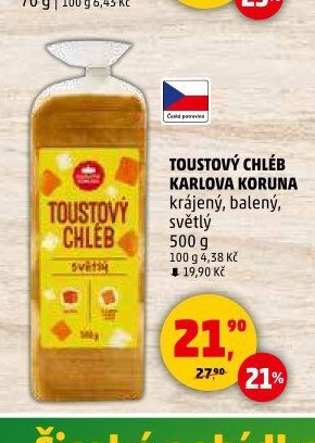 TOUSTOVÝ CHLÉB KARLOVA KORUNA