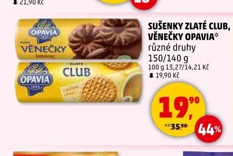 Sušenky Zlaté Club, Věnečky Opavia