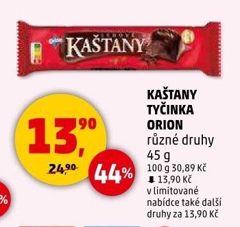 Kaštany tyčinka Orion 45 g