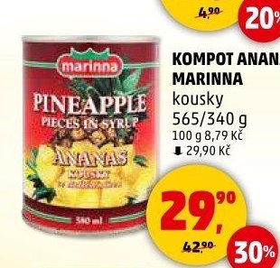 Kompot ananas Marinna 565/340 g