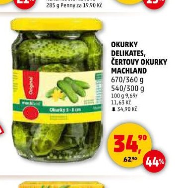 Okurky delikates, čertovy okurky Machland