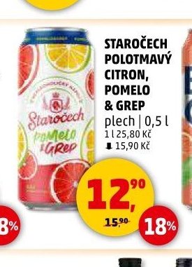 STAROČECH POLOTMAVÝ CITRON, POMELO & GREP