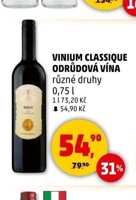VINIUM CLASSIQUE ODRŮDOVÁ VÍNA