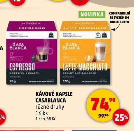 KÁVOVÉ KAPSLE CASABLANCA různé druhy