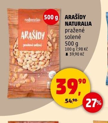 ARAŠÍDY NATURALIA pražené solené 500 g