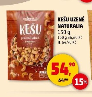 KEŠU UZENÉ NATURALIA 150 g