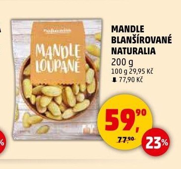 MANDLE BLANŠÍROVANÉ NATURALIA 200 g