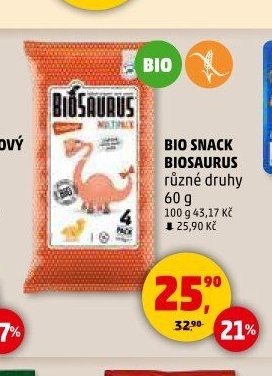 BIO SNACK BIOSAURUS různé druhy 60 g
