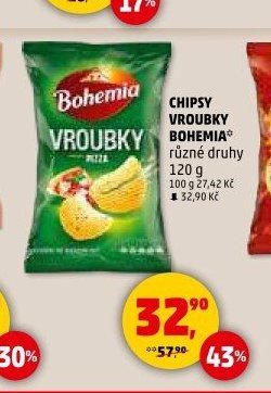 CHIPSY VROUBKY BOHEMIA různé druhy 120 g