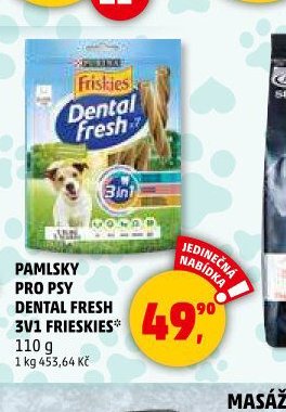 Pamlsky pro psy Dental Fresh 3v1 Frieskies