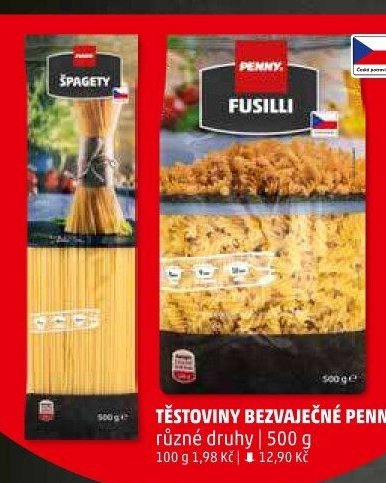 TĚSTOVINY BEZVAJEČNÉ PENNY