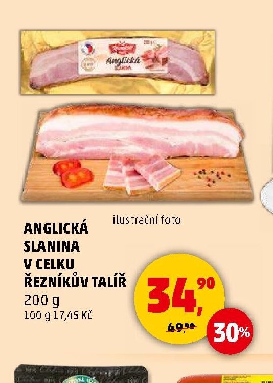 ANGLICKÁ SLANINA V CELKU ŘEZNÍKŮV TALÍŘ