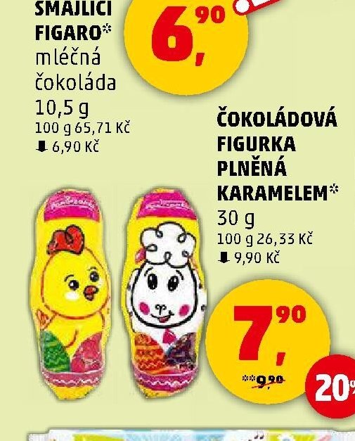 Čokoládová figurka plněná karamelem