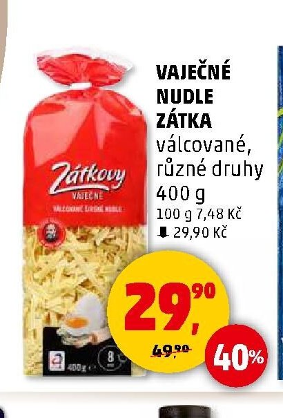 Vaječné nudle Zátka