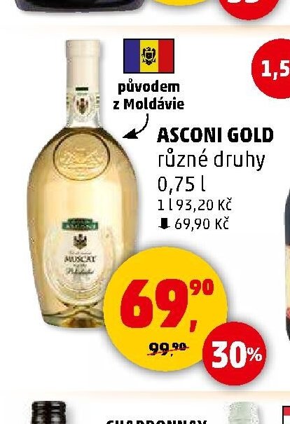 ASCONI GOLD různé druhy