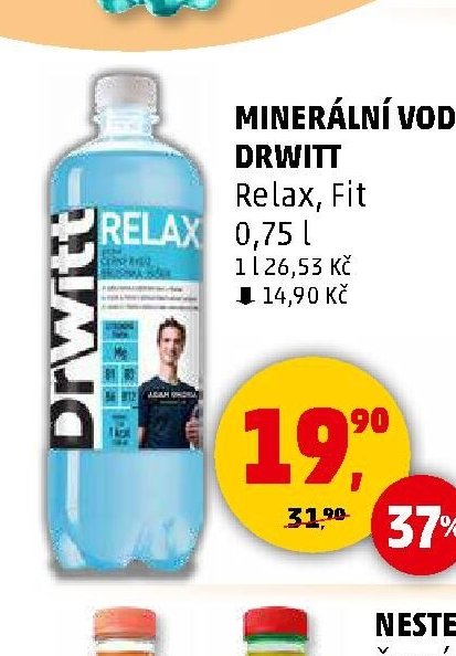 MINERÁLNÍ VODA DRWITT Relax, Fit 0,75 l