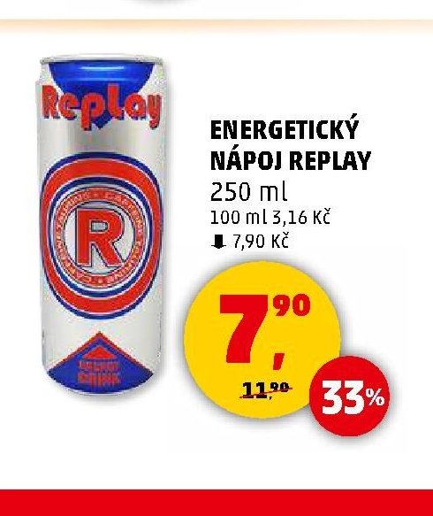 ENERGETICKÝ NÁPOJ REPLAY 250 ml