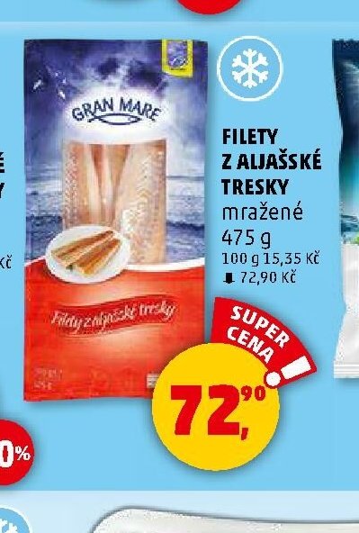 Filety z aljašské tresky Gran Mare