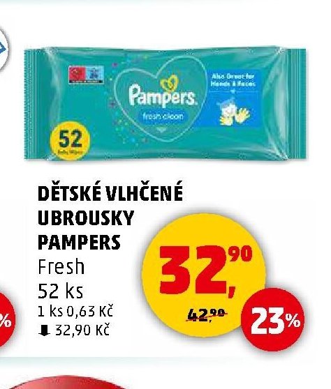 DĚTSKÉ VLHČENÉ UBROUSKY PAMPERS