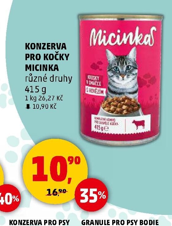 Konzerva pro kočky Micinka