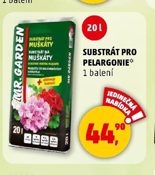 SUBSTRÁT PRO PELARGONIE