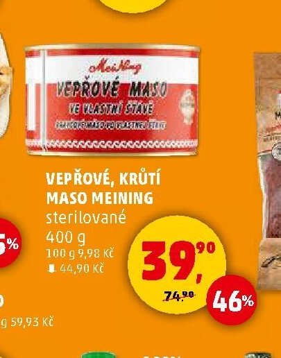 Vepřové, krůtí maso Meining