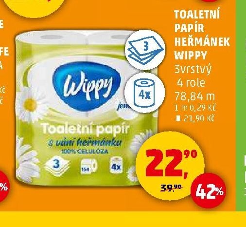 Toaletní papír Heřmánek Wippy