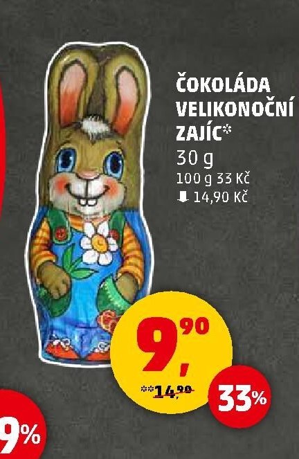 Čokoláda velikonoční zajíc 30 g