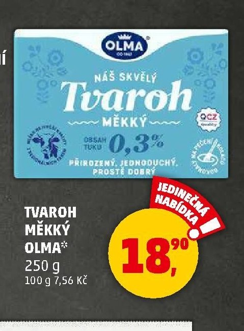 Tvaroh měkký Olma 250 g
