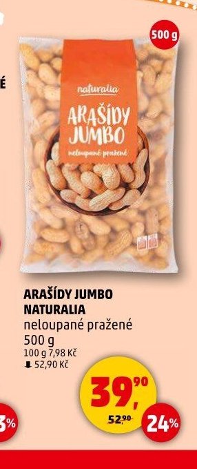 Arašídy Jumbo Naturalia