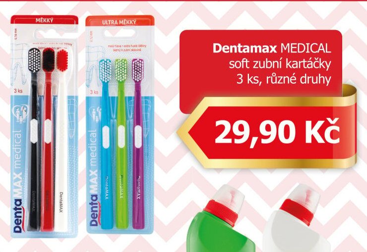 Dentamax MEDICAL soft zubní kartáčky 3 ks