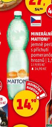 Minerální voda Mattoni