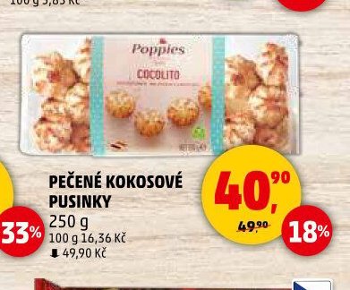 PEČENÉ KOKOSOVÉ PUSINKY