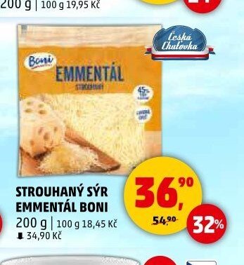 Strouhaný sýr Emmentál Boni