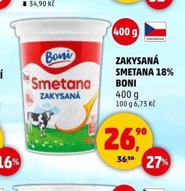 Zakysaná smetana 18% Boni