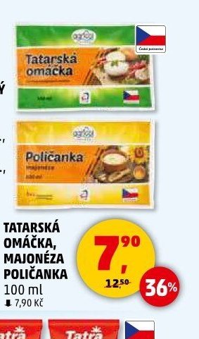 TATARSKÁ OMÁČKA, MAJONÉZA, POLIČANKA