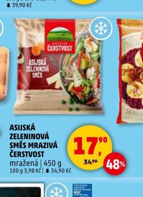 ASIJSKÁ ZELENINOVÁ SMĚS MRAZIVÁ ČERSTVOST mražená 450 g
