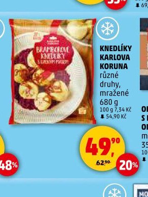 KNEDLÍKY KARLOVA KORUNA různé druhy, mražené 680 g