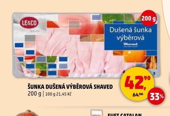ŠUNKA DUŠENÁ VÝBĚROVÁ SHAVED 200 g