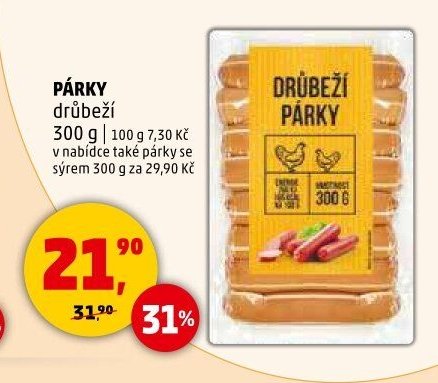 PÁRKY drůbeží 300 g