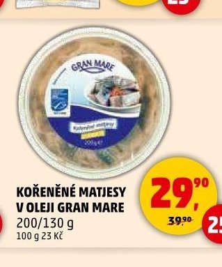 KOŘENĚNÉ MATJESY V OLEJI GRAN MARE 200/130 g