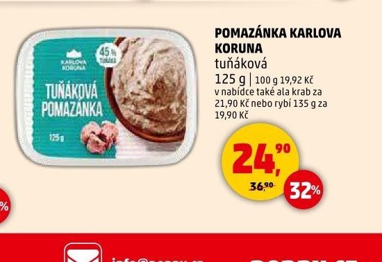 POMAZÁNKA KARLOVA KORUNA tuňáková 125 g