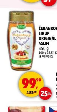 ČEKANKOVÝ SIRUP 4SLIM