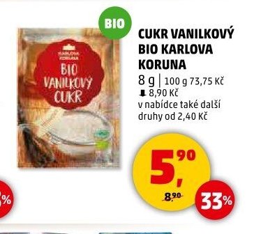 CUKR VANILKOVÝ BIO KARLOVA KORUNA