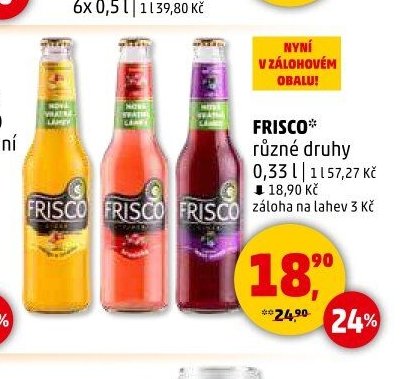 Frisco různé druhy 0,33 l