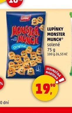 Lupínky Monster Munch solené 75 g