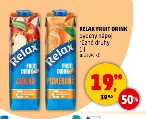 RELAX FRUIT DRINK ovocný nápoj různé druhy 1 l