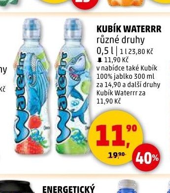KUBÍK WATERRR různé druhy 0,5 l